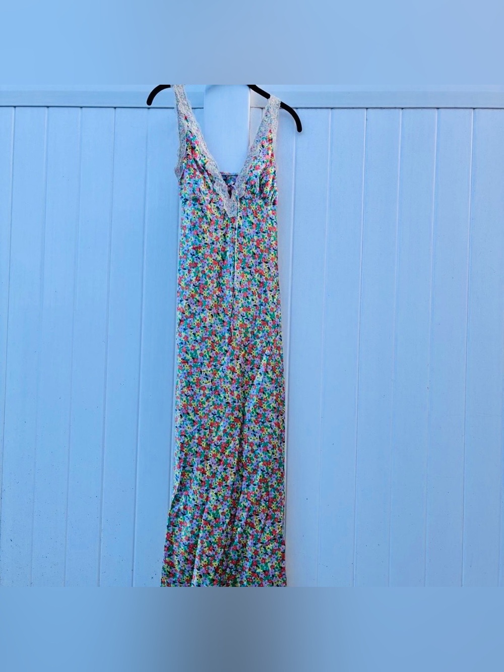 Wild Fable Women’s Floral Lace-Trim Long Maxi Dress Multicolor NWT Sz XXS